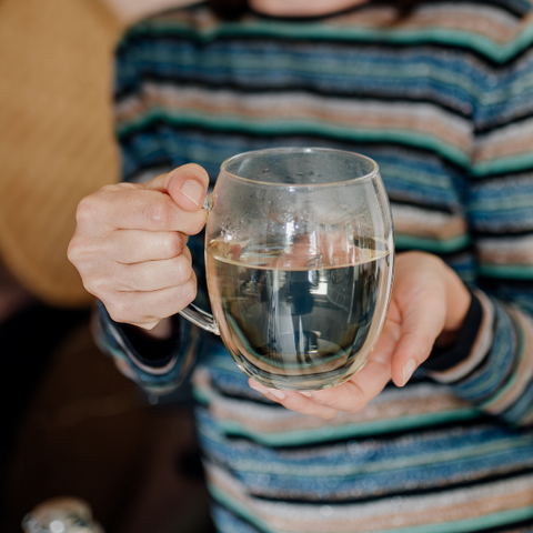 Groot theeglas van Mevrouw Cha